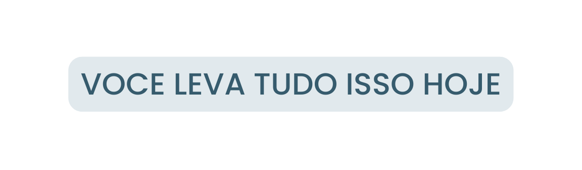 VOCE LEVA TUDO ISSO HOJE